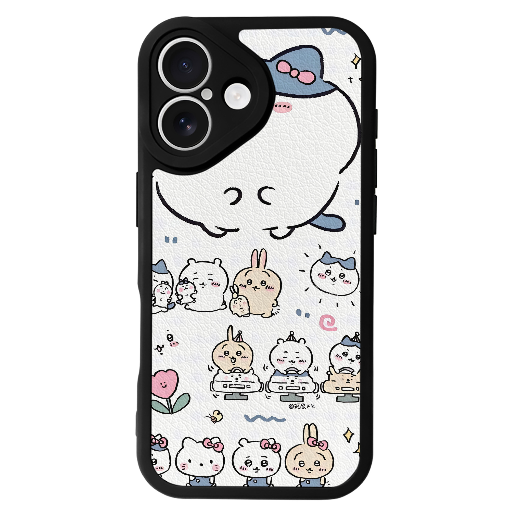 （画像用） ちいかわ Chii-kawa 【iPhone 16シリーズ対応】シリコンスマホケース（レザー調） 材質：シリコン